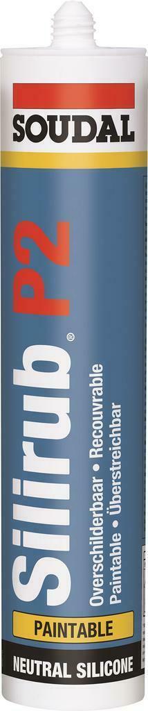 Soudal Silirub P2 310 ml Zwart, Doe-het-zelf en Verbouw, Isolatie en Afdichting, Nieuw, Ophalen of Verzenden