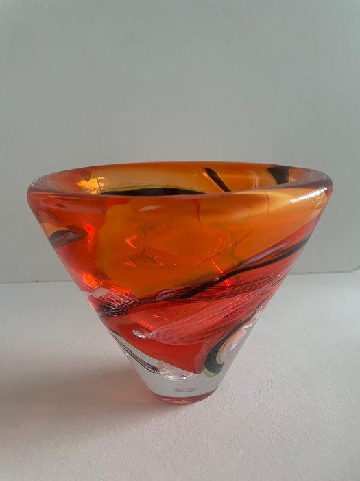 Leerdam - Paul Spannenberg - Vaas - Kristal, Glas - Unica, Antiek en Kunst, Antiek | Glas en Kristal