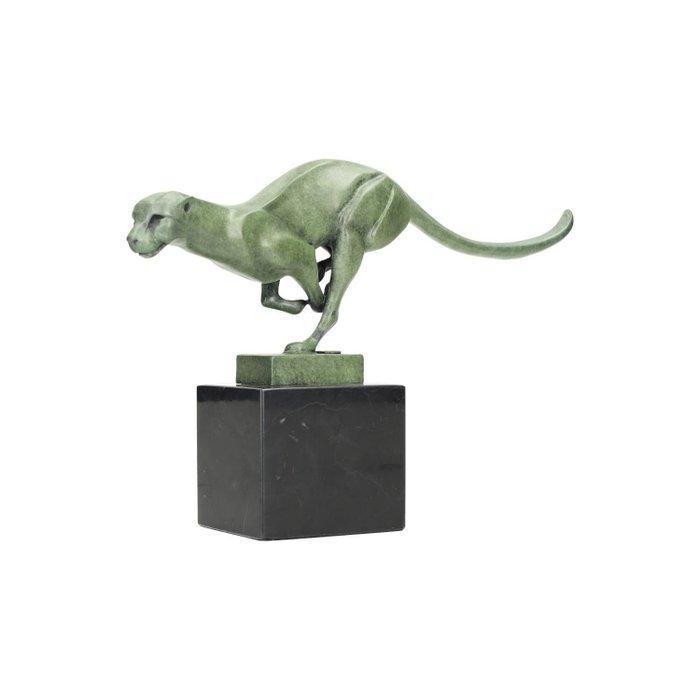 Beeldje - luipaard - Brons, Marmer, Antiek en Kunst, Curiosa en Brocante