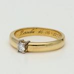 Ring - 18 karaat Geel goud - 0.15ct. tw. Diamant, Sieraden, Tassen en Uiterlijk, Ringen, Nieuw