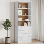 vidaXL Boekenkast met lades ALTA 77x35x186,5 cm massief, Verzenden, Nieuw, 50 tot 100 cm, 25 tot 50 cm