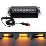 ORANJE Dashboard flitser - 8 LED - zuignap bevestiging, Auto diversen, Tuning en Styling, Ophalen of Verzenden