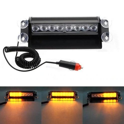 ORANJE Dashboard flitser - 8 LED - zuignap bevestiging, Auto diversen, Tuning en Styling, Ophalen of Verzenden