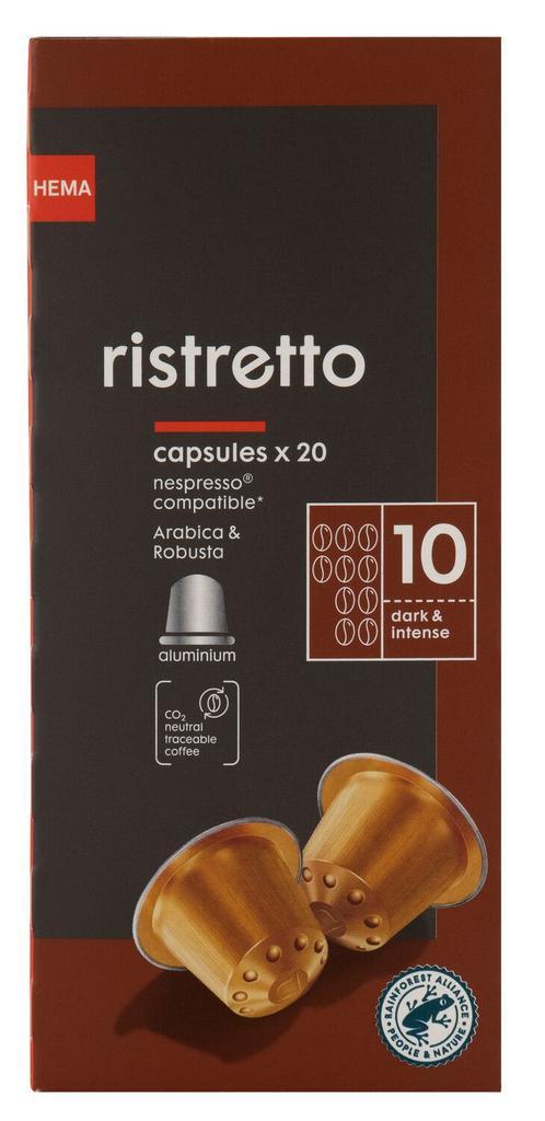 HEMA Koffiecups ristretto - 20 stuks, Witgoed en Apparatuur, Koffiezetapparaten, Nieuw, Verzenden