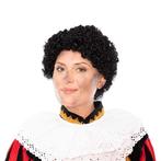 Pietenpruik Luxe Zwart Wetlook Kanekalon, Verzenden, Nieuw