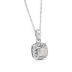 Ketting met hanger - 18 karaat Witgoud - 0.67ct. tw. Diamant