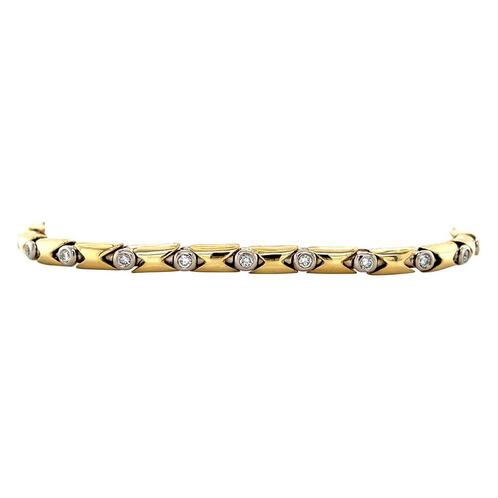 Gouden vintage armband met diamant 18 krt, Sieraden, Tassen en Uiterlijk, Armbanden, Nieuw, Ophalen of Verzenden