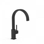 Keukenkraan Tres Cocina Gebogen Uitloop 21 cm Mat Zwart, Doe-het-zelf en Verbouw, Sanitair, Ophalen of Verzenden, Nieuw, Kraan