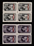 Suriname 1945 - Frankeerzegels - NVPH 217 + 219 in blok van, Gestempeld