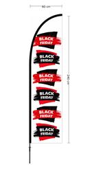 Beachvlag Black Friday ontwerp 2 doek 60x240cm, hoogte, Diversen, Nieuw