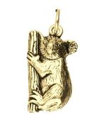 Gouden Koala beer op tak kettinghanger, Sieraden, Tassen en Uiterlijk, Verzenden, Nieuw