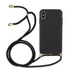 iPhone Xs Max Crossbody TPU Hoesje met Koord Zwart, Ophalen of Verzenden, Nieuw