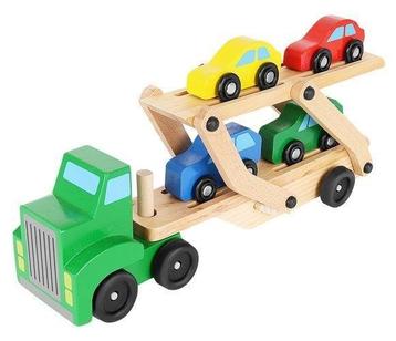 Autotransporter, Vrachtwagen (Voertuigen, Houten speelgoed) beschikbaar voor biedingen