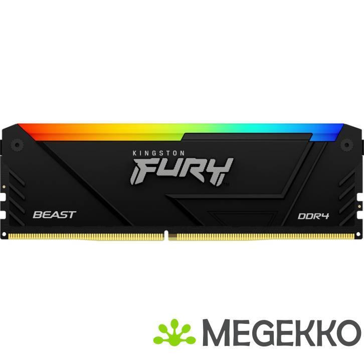 Kingston DDR4 FURY Beast RGB 1x8GB 3200, Computers en Software, RAM geheugen, Nieuw, Verzenden