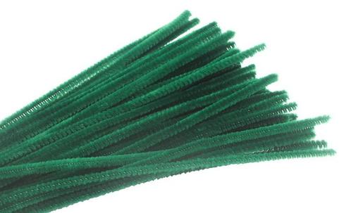 Chenille pijpenragers dia 5-6mm, 30 cm. donkergroen c7 pak50, Hobby en Vrije tijd, Knutselen, Nieuw, Ophalen of Verzenden