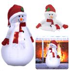 Cheqo® XXL Kerst Sneeuwpop - 140cm - 20 LED Lampjes - Timer, Diversen, Kerst, Nieuw, Verzenden