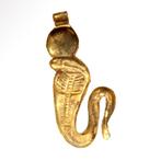 Oud-Egyptisch Goud Plaque van een Uraeus-kobra, Antiek en Kunst