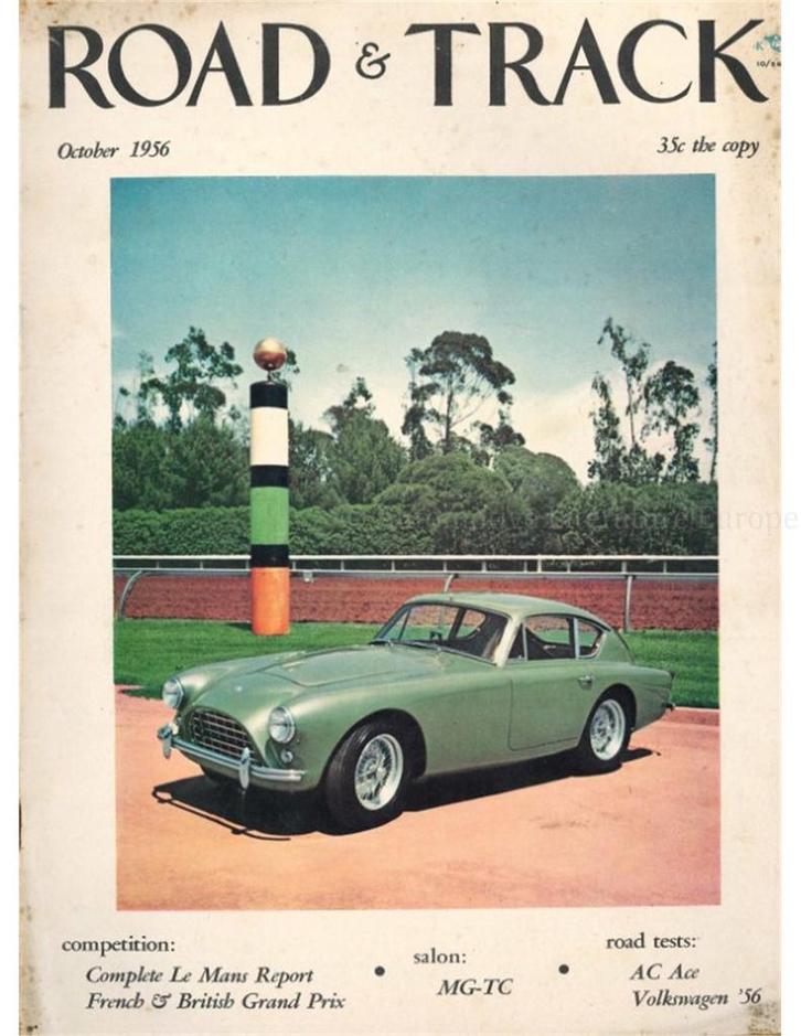 1956 ROAD AND TRACK MAGAZINE OKTOBER ENGELS, Boeken, Auto's | Folders en Tijdschriften