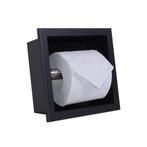 Inbouw Toiletrolhouder BWS Mat Zwart, Ophalen of Verzenden, Nieuw, Bad