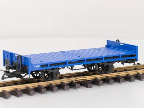 LGB 70942 THW Flachwagen Blau (Goederenwagons Standaard), Hobby en Vrije tijd, Modeltreinen | Overige schalen, Overige typen, Zo goed als nieuw