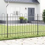 vidaXL Tuinhek met boog 15,3x1 m staal grijs, Verzenden, Nieuw, IJzer