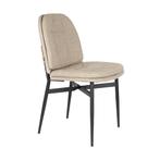 *WOONWINKEL* Dutchbone Jade Beige Eetkamerstoel Met Kussens, Huis en Inrichting, Stoelen, Verzenden, Nieuw, Stof