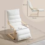 TRUUSK Loungestoel Fauteuil - Verstelbaar Voetensteun - Sher, Verzenden, Nieuw