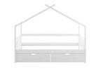 Speelbed Huis Wit 90x200 | Met Lades | OP=OP, Kinderen en Baby's, 85 tot 100 cm, Nieuw, Ophalen of Verzenden, Lattenbodem