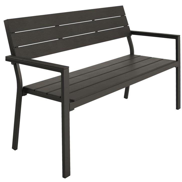 Tuinbank Line 2-zitter met aluminium frame 128x59x88cm - don, Tuin en Terras, Overige Tuin en Terras, Verzenden