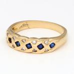 Ring - 18 karaat Geel goud - 0.30ct. tw. Saffier - Diamant, Nieuw
