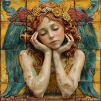 CAMILART.ES_(2002) - SQUARED ANDALUSIAN TILE THINKING ANGEL