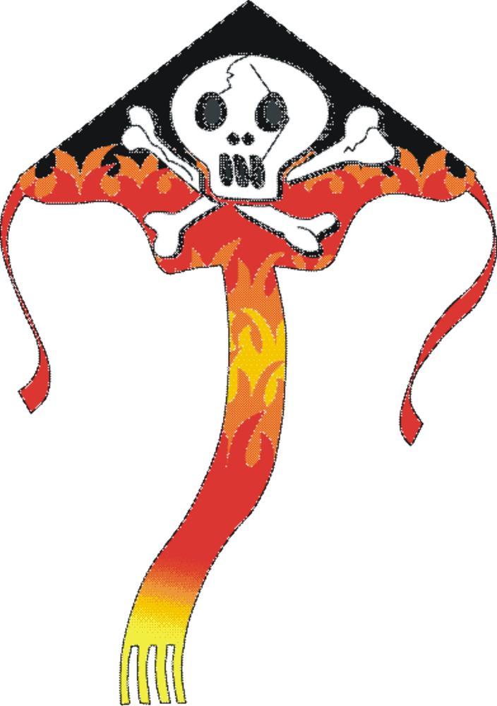 Deltavlieger - Piraat (102 x 200 cm) Enkel Lijns |, Sport en Fitness, Vliegeren, Nieuw, Verzenden