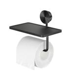 Toiletrolhouder met Planchet Geesa Opal Zwart Metaal, Ophalen of Verzenden, Nieuw
