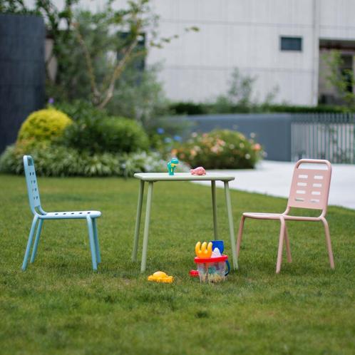 Kindertuinset Etroubles 3-delig tafel met 2 stoelen groen ro, Kinderen en Baby's, Kinderkamer | Tafels en Stoelen, Nieuw, Verzenden