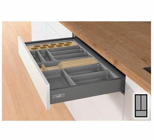Bestekbak d:370-440mm - b:201-250mm antraciet, Doe-het-zelf en Verbouw, Hang- en Sluitwerk, Nieuw, Ophalen of Verzenden