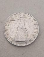 Italië, Republiek 5 Lire 1956 Delfino (Zonder