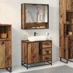 vidaXL Badkamermeubelset 2 pcs Oud hout 65 x 33 x 60 cm, Huis en Inrichting, Badkamer | Badkamermeubels, Verzenden, Nieuw
