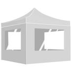 vidaXL Partytent inklapbaar met wanden 2x2 m aluminium wit, Tuin en Terras, Verzenden, Nieuw, Partytent