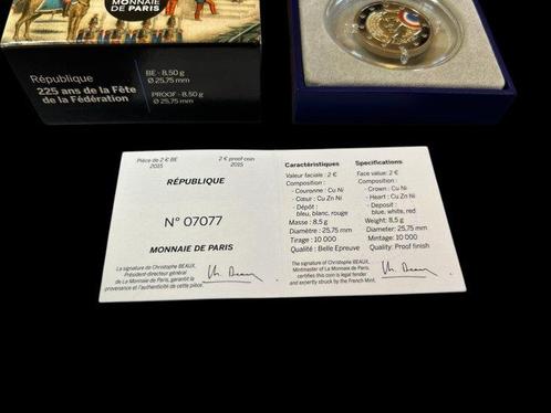 Frankrijk. 2 Euro 2015 225 ans Fête de la Fédération Proof, Postzegels en Munten, Munten | Europa | Euromunten
