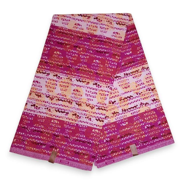 Afrikaanse stof - Roze PO-5016 - Poly - 1 yard, Hobby en Vrije tijd, Stoffen en Lappen, Nieuw, Ophalen of Verzenden