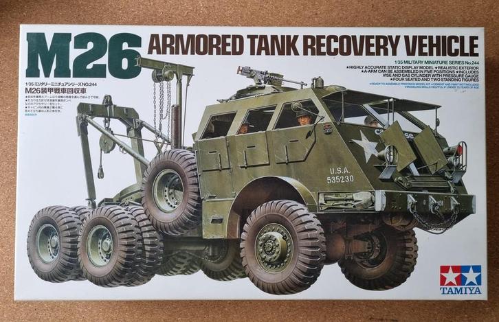 Tamiya 35244 M26 Armored Tank Recovery Vehicle 1:35, Hobby en Vrije tijd, Modelbouw | Auto's en Voertuigen, Tamiya, Verzenden