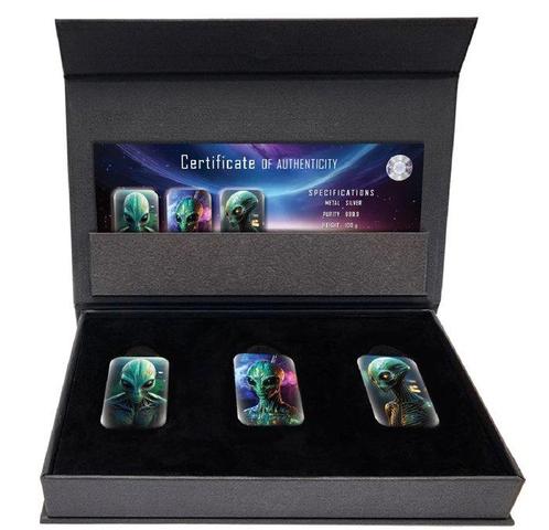 Wereld. Silver bar Keepers of the Cosmos Trio Set - 3 x 100g, Postzegels en Munten, Munten | Europa | Niet-Euromunten