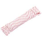 vidaXL Trekkoord startkoord wit en rood Ø3 mm 10 m nylon, Verzenden, Nieuw