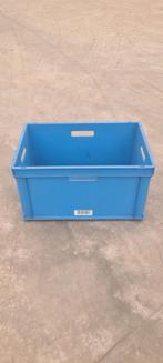 60x40x32 kunststof bak, blauw, PP, open handgrepen korte en, Ophalen of Verzenden, Gebruikt