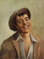 Willem de Kok (1883-1959) - Portret van een jongeman, Antiek en Kunst