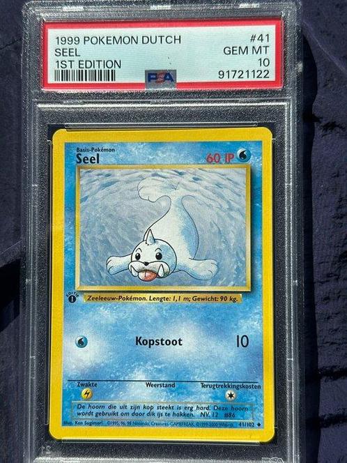 Pokémon - 1 Graded card - Seel 1st editon - Base set - PSA, Hobby en Vrije tijd, Verzamelkaartspellen | Pokémon