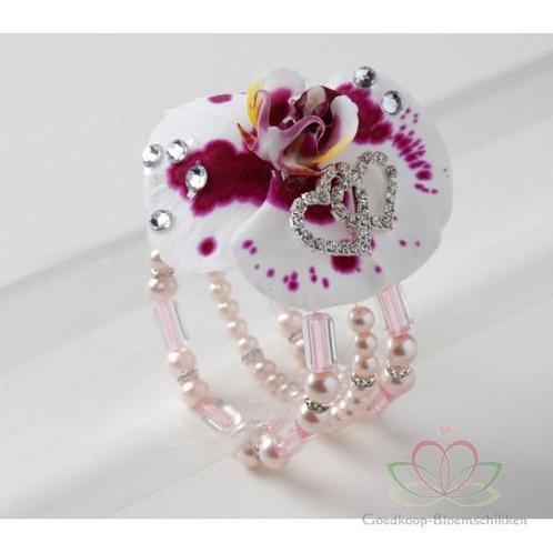 Corsage Polscorsage-armband Geo Flash Roze Corsage Polscor, Huis en Inrichting, Woonaccessoires | Kunstplanten en Kunstbloemen