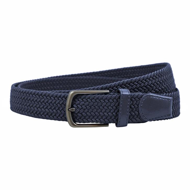 Houtkamp Elastische riem - Afgeronde Gesp - Blauw - 95, Kleding | Heren, Riemen en Ceinturen, Nieuw, Verzenden