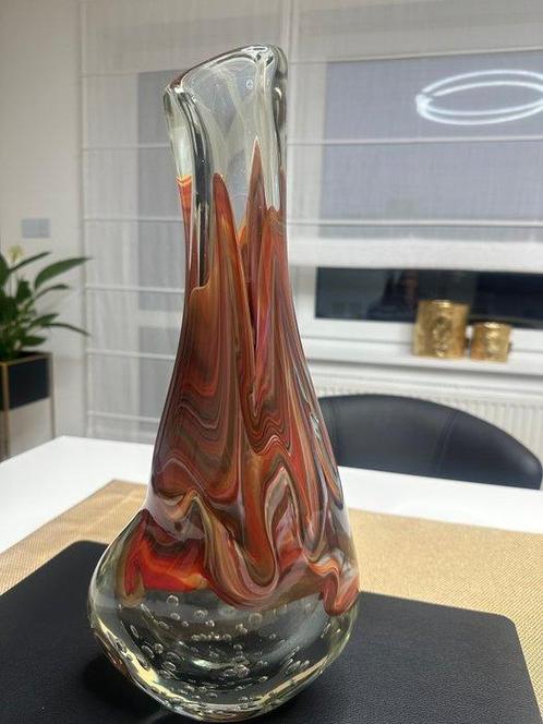 Murano - Badioli - Vaas - Muranoglas - Grote massieve Murano, Antiek en Kunst, Antiek | Glas en Kristal