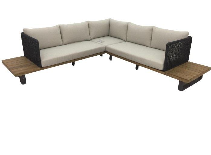 Hoek Loungeset Tenerife Acacia Aluminium Zandkleur- The, Tuin en Terras, Tuinbanken, Verzenden